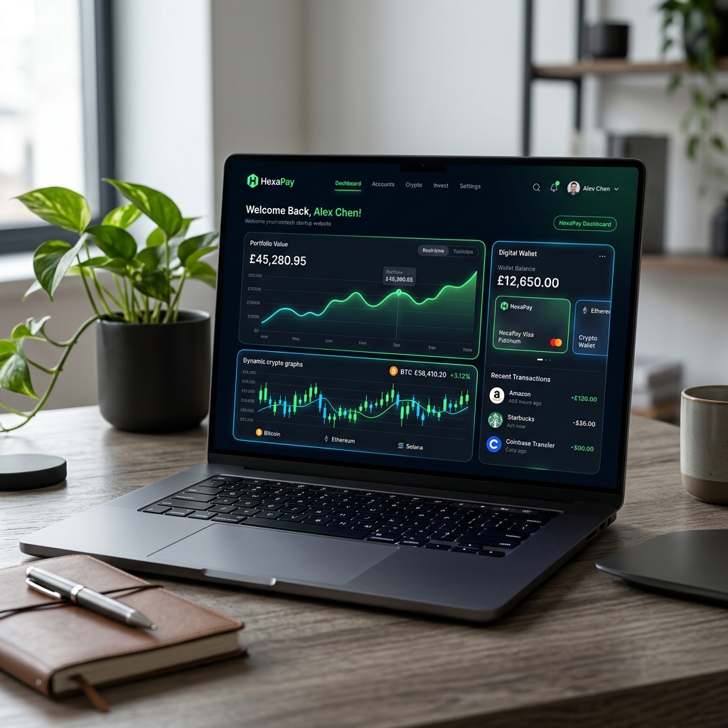 HexaPay digital product design concept